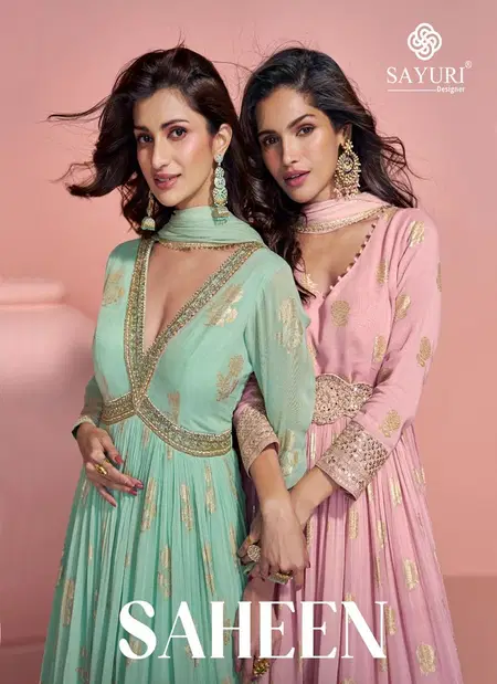 Saheen By Sayuri Viscose Jacquard Embroidered Gown With Dupatta Wholesale Online